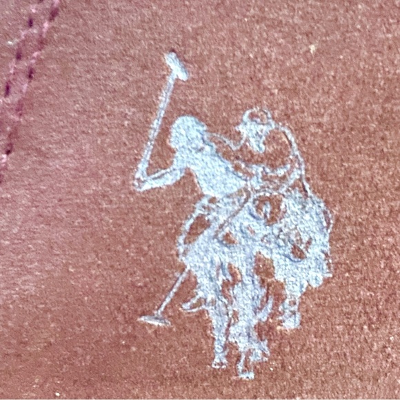 Us Polo Assn Burgandy Canvas Shoes Men’s Size 9.5 Casual Classy - Picture 11 of 12